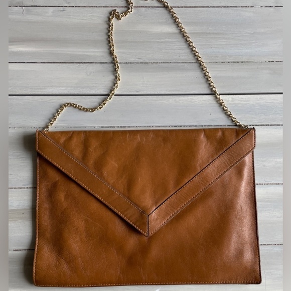 Vintage Cognac Leather pocket book/ handbag - Picture 2 of 8